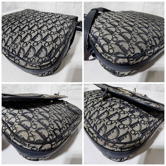 CHRISTIAN DIOR Monogram Flap Messenger Navy Blue - Picture 15 of 16